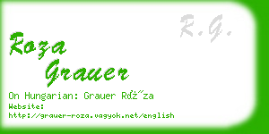 roza grauer business card